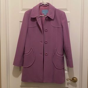 Purple Nine West 3/4 length wool coat